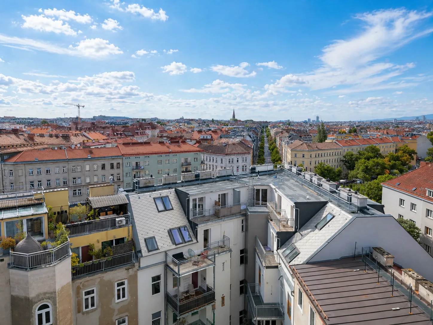 Aussicht nach Osten – über die Wiener Dächer